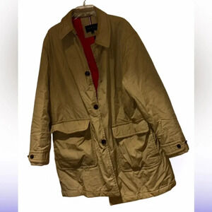 Tommy Hilfiger Tan puffer  trench coat jacket Large